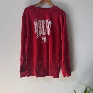 NFL Red Crewneck Top with Darius Rucker Collaboration Label